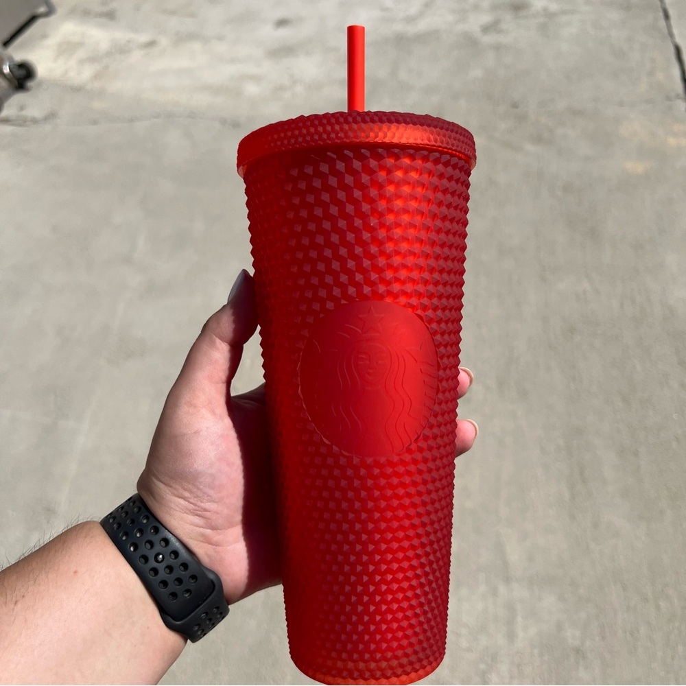 Starbucks Venti Soft Matte Studded Red Tumbler Cold Cup - Hard To Find - NWT